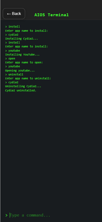 Terminal controls on iOS 26